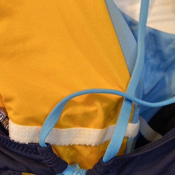 Mossimo Blue Yellow Swimsuit XL - Picture 3 of 3